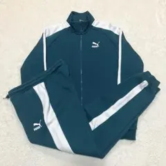 人気商品！pumaプーマICONIC T7 セットアップ ジャージ上下 グリーン