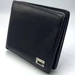 GUCCI グッチ Gロゴ レザー 二つ折り財布 メンズ 黒 コンパクト財布のサムネイル