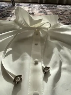 ルネ　ホワイト ハイネックブラウス サイズ34