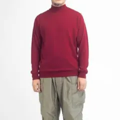 新品MOONCASTLE 最新モデル ウール モックネック バーガンディ