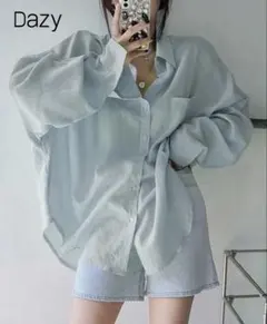 SHEIN 58258531 DAZYオーバーサイズカジュアルシャツ