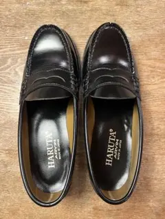 HARUTA ローファー 黒 24.5cm EE 幅広　高校生　女子