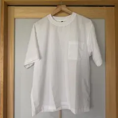無印良品 MUJI 風を通す半袖布帛Tシャツ ホワイト Sのサムネイル