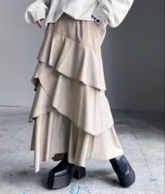☆PAGEBOY ステッチティアードフレアスカート