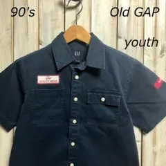 90's old GAP ワッペン付き チノワークシャツ オールドギャップ