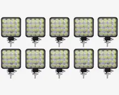 10個セット ホワイト LED ワークライト 48W 20mm 12V/24Vのサムネイル