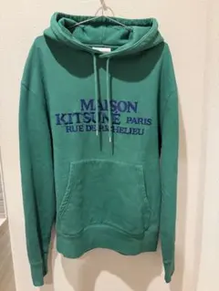 Maison Kitsune パーカー ネイビー 袖ロゴ - メルカリ