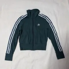 adidas トラックジャケット ジャージ XS 緑 グリーン