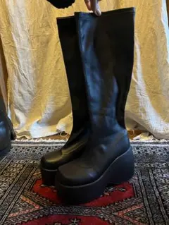 厚底　ロングブーツ