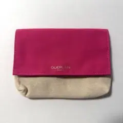 【GUERLAIN】ノベルティポーチ ベージュ×ピンク