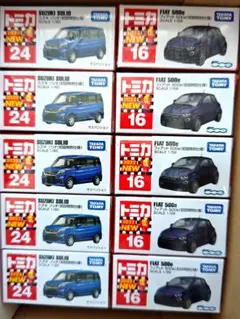 トミカ スズキ ソリオ フィアット 500e 初回特別仕様 各5台ずつ 計10台