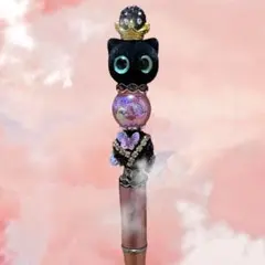 ❣️オリジナルボールペン❣️可愛い黒ネコ⭐️王冠⭐️蝶々⭐️手作り⭐️カスタムボールペン