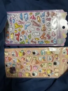 カラフル動物キャラクター立体シール2シート まとめ売り