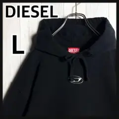 3369【希少モデル・美品】ディーゼル オーバルD メタルセンターロゴ パーカー