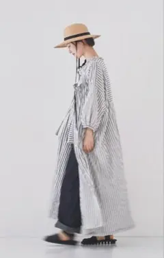 nestRobeUpcycleLinoストライプヨーク2wayワンピース新品