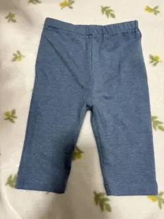 プティマイン　レギンス　七分丈　 90cm ブルー 消防車刺繍