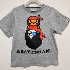 A BATHING APE BAPE パイレーツTシャツ S グレー エイプ