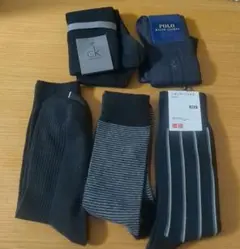 メンズソックスセット 25-26cm/25-27cm ブラック