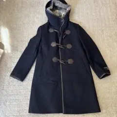 ネイビー ダッフルコート フード付き