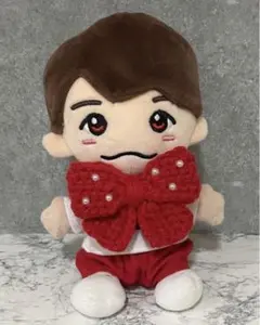 柿ピー様　ちびぬい　パール付きリボン風マフラー　ちびぬい服　濃い青、水色