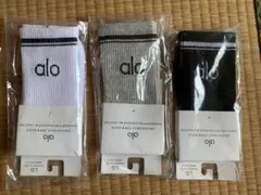【新品】アローヨガ　ALO Yoga　ラインソックス 靴下 3足セット Lサイズ