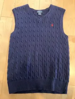 Polo by Ralph Lauren ネイビー Vネック ベスト XL