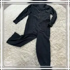 ROPÉ（ロペ）長袖開襟シャツサロペット オールインワン