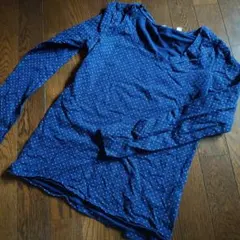 【keitan☆さん専用】ユニクロ ネイビー ドット柄 長袖Tシャツ