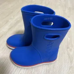 Crocs 青色 長靴 持ち手付き　サイズC11(18cm) 美品