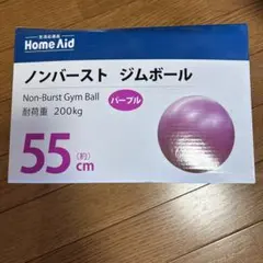 HomeAid ノンバースト ジムボール 55cm パープル