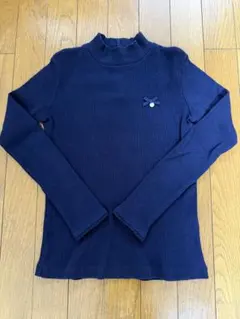 タルティーヌエショコラ　長袖リブ　140 ネイビー