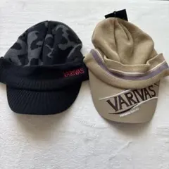 VARIVAS ニットキャップセット！！ ブラック、ベージュ！！のサムネイル