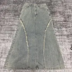 GRL 薄いデニム フレアスカート