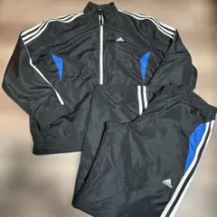 adidas ウィンドブレーカー 上下セット　ジャケットパンツ黒　Sサイズ