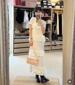 bibiy NOELLE SHEER DRESS ホワイト - メルカリ