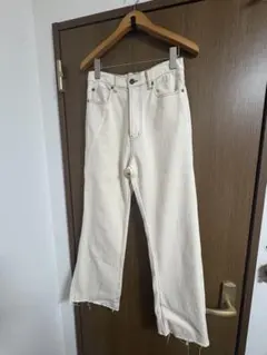 Heather フレアデニムパンツ ホワイト Sサイズ