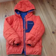 【値下げ中】mont-bellキッズダウン120 リバーシブル オレンジ/ブルー