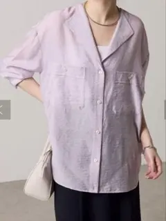 ヴィンテージライク　シャツ　パープル