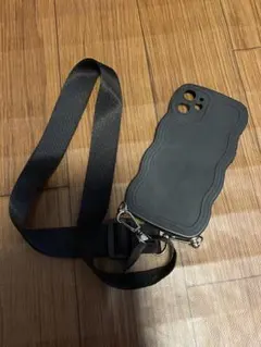 iPhone 12mini ショルダーストラップ付きケース ブラック