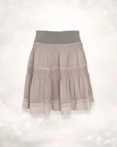 フェアリーグランジ 森ガール フリル 刺繍レース スカート