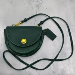 未使用保管 OLD COACH 9826 ミニベルトバッグ グリーン USA製