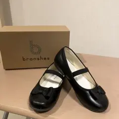 branshes ブランシェス　ブラックバレエシューズ 19.0cm 箱付き