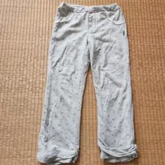 リボン柄 グレー パンツ130㎝