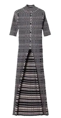 IRENE mosaic knit dress アイレネ　ロングニットワンピースのサムネイル