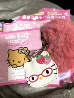 ハローキティ ふわふわファーチャームBOOK イチゴめがねっコ