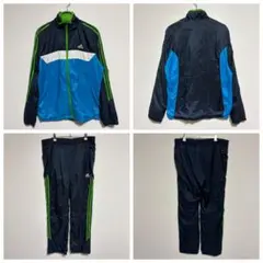 アディダス ナイロンジャージ セットアップ L スポーツ トレーニング ジム