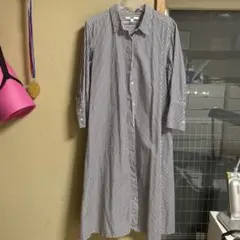 UNIQLO ストライプ シャツワンピース S