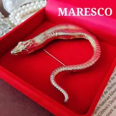 MARESCO 蛇 ヘビ スネーク ブローチ 爬虫類 巳年 マレスコ イタリア