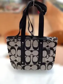 Coach ショルダーバッグ ブラック/グレー