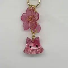 桜とネコちゃんめんだこチャーム
